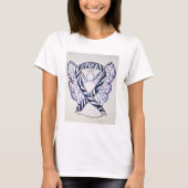 Zebra Stripe Awareness Ribbon Angel Art Shirt (Vorderseite)