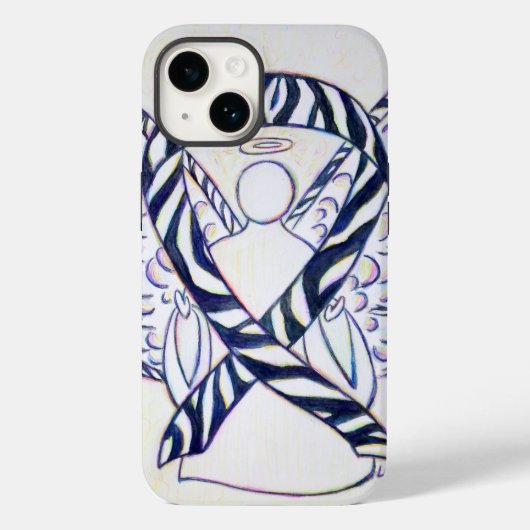 Zebra Stripe Awareness Ribbon Angel iPhone Fall Case-Mate iPhone Hülle (Rückseite)