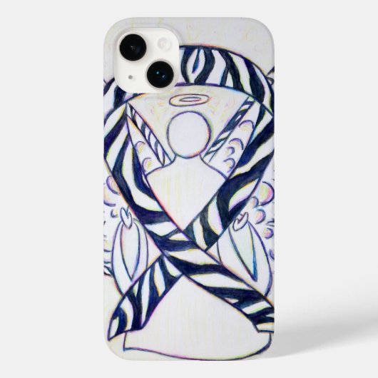 Zebra Stripe Awareness Ribbon Angel iPhone Fall Case-Mate iPhone Hülle (Rückseite)