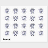 Zebra Stripe Awareness Ribbon Angel Sticker Decals (Blatt)