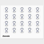Zebra Stripe Awareness Ribbon Custom Sticker Decal (Blatt)