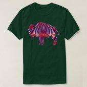 Zebra stripe Buffalo New York Bison T-Shirt (Design vorne)