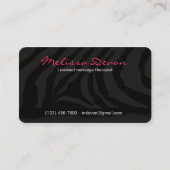 ZEBRA STRIPE BUSINESS CARDS VISITENKARTE (Vorderseite)