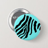 Zebra Stripe Button (Blue Mango) (Vorne & Hinten)