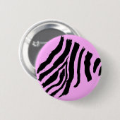 Zebra Stripe Button (Cotton Candy) (Vorne & Hinten)