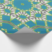 Zebra Stripe Diamond Modern Geometric Blue Pattern Geschenkpapier (Ecke)