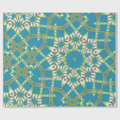 Zebra Stripe Diamond Modern Geometric Blue Pattern Geschenkpapier (Flach)