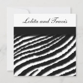 Zebra Stripe Hochzeitseinladung Einladung (Vorderseite)