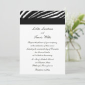 Zebra Stripe Hochzeitseinladungen Einladung (Stehend Vorderseite)