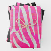 Zebra Stripe Muster Matching Set Geschenkpapier Set (Beispiel)
