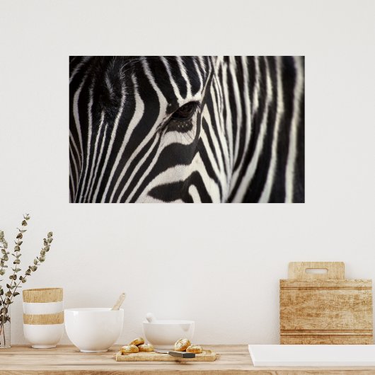 Zebra Stripe Pattern & Auge Poster (Küche)