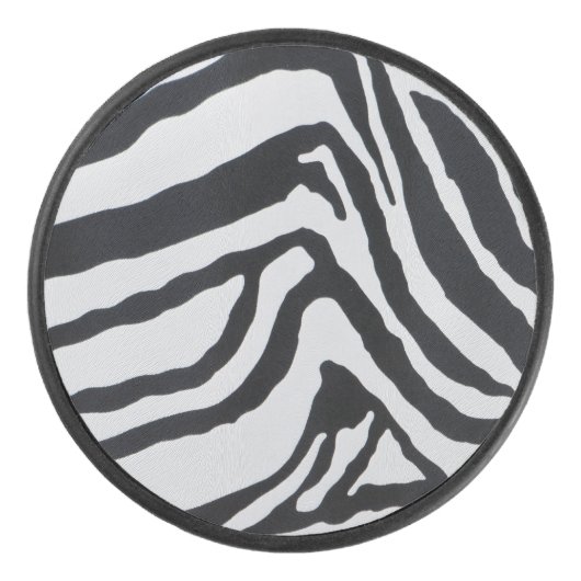 Zebra stripe pattern eishockey puck (Vorderseite)