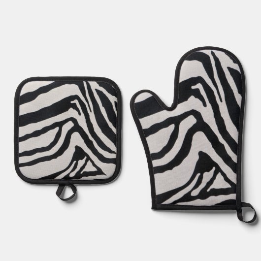 Zebra stripe pattern ofenhandschuh & Topflappen-Set (Vorderseite)