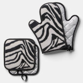 Zebra stripe pattern ofenhandschuh & Topflappen-Set (Vorderseite/Rückseite)