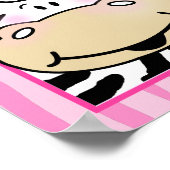 Zebra Stripe Pink Kunsthandwerk Kinderzimmer Print Poster (Ecke)