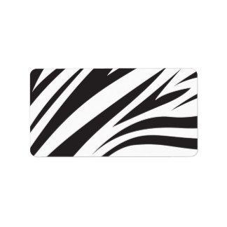Zebra Stripe Print Label Adressaufkleber