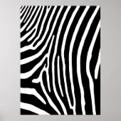 Zebra Stripe Print (schwarz und weiß) Poster (Vorne)