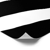 Zebra Stripe Print (schwarz und weiß) Poster (Ecke)