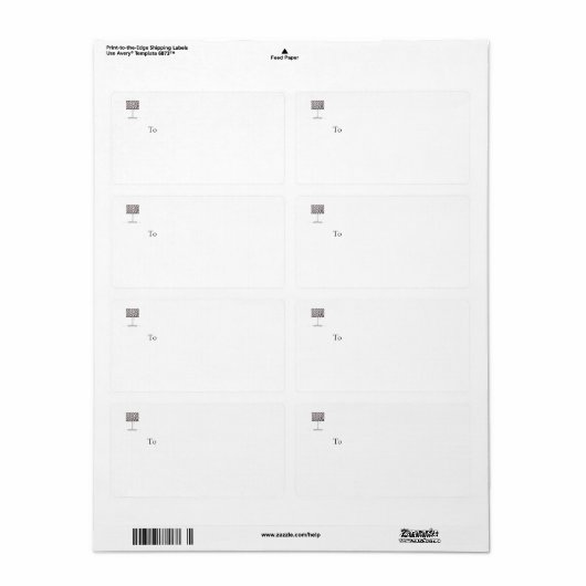 Zebra Stripe Räume Designer Versandlabel (Vorne)