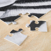 Zebra Stripe Safari Schwarz-Weiß-Puzzle Puzzle (Seite)
