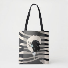 Zebra stripe safari Tierdruck nach Punk-Tasche Tasche