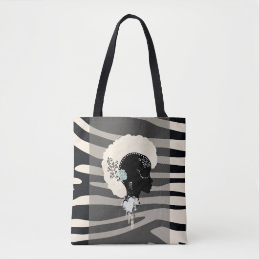 Zebra stripe safari Tierdruck nach Punk-Tasche Tasche (Vorderseite)