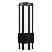 Zebra Stripe Schwarz-Weiß-Thermaltumbler Thermosbecher (Rückseite)