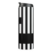 Zebra Stripe Schwarz-Weiß-Thermaltumbler Thermosbecher (Nach rechts gedreht)