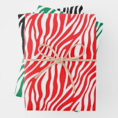 Zebra Stripe Weihnachtsgeschenk Wrap Geschenkpapier Set (Beispiel)