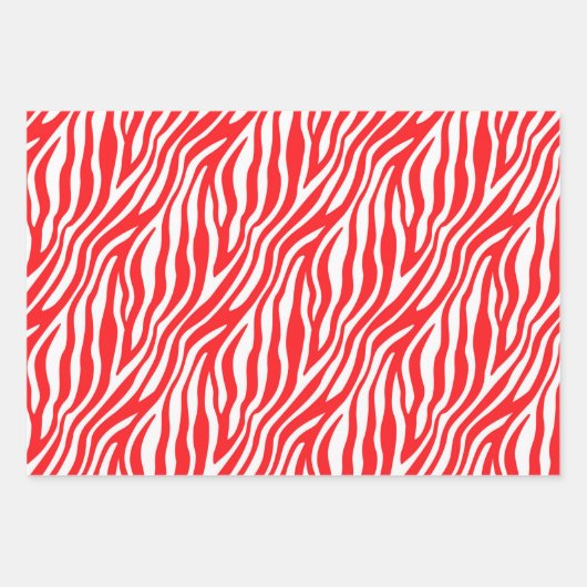 Zebra Stripe Weihnachtsgeschenk Wrap Geschenkpapier Set (Vorderseite)