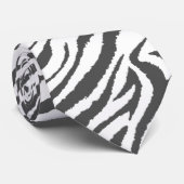 ZEBRA STRIPE WEISS UND SCHWARZ KRAWATTE (Gerollt)