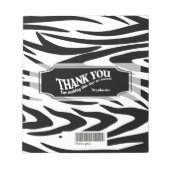 Zebra Striped Candy Bar Wrap Notizblock (Vorderseite)