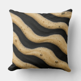 Zebra-striped espresso foam kissen