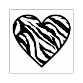 Zebra Striped Heart Gummistempel (Prägung)