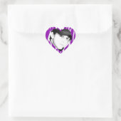 Zebra Striped Lila Personalisierte Foto Sticker (Tasche)