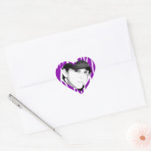 Zebra Striped Lila Personalisierte Foto Sticker (Umschlag)