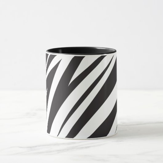 Zebra Striped Pattern Kaffee Tasse (Zentrum)