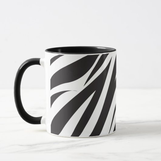 Zebra Striped Pattern Kaffee Tasse (Links)