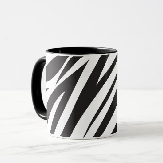 Zebra Striped Pattern Kaffee Tasse (Vorderseite Links)