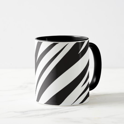 Zebra Striped Pattern Kaffee Tasse (VorderseiteRechts)