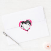 Zebra Striped Pink Personalisierte Foto Stickers (Umschlag)