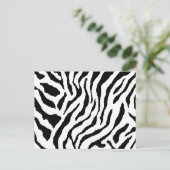 Zebra Striped Postcard Postkarte (Stehend Vorderseite)