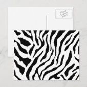 Zebra Striped Postcard Postkarte (Vorne/Hinten)