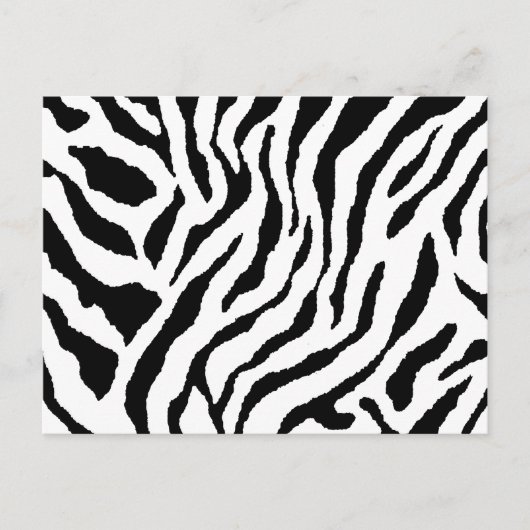 Zebra Striped Postcard Postkarte (Vorderseite)