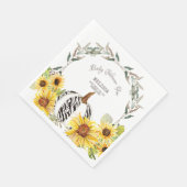 Zebra Striped White Pumpkin Sonnenblumendusche Serviette (Ecke)