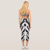 ZEBRA STRIPES ABSTRAKT CAPRI LEGGINGS (Rückseite)