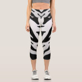 ZEBRA STRIPES ABSTRAKT CAPRI LEGGINGS (Vorderseite)