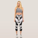 ZEBRA STRIPES ABSTRAKT CAPRI LEGGINGS<br><div class="desc">Ein Kunstdesign aus Zebrastreifen aus einem Zebra.</div>