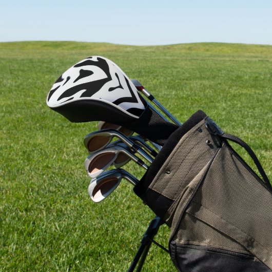 ZEBRA STRIPES ABSTRAKT GOLF HEADCOVER (In SItu)