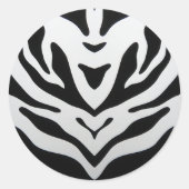 ZEBRA STRIPES ABSTRAKT RUNDER AUFKLEBER (Vorderseite)